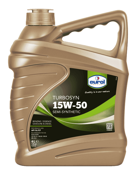 Motorolie auto Eurol Turbosyn 15W-50 4 Liter Motorolie auto Eurol Turbosyn 15W-50 4 Liter