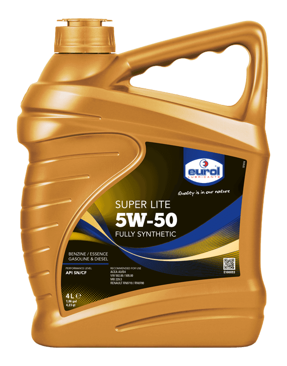 Motorolie auto Eurol Super Lite 5W-50 4 Liter Motorolie auto Eurol Super Lite 5W-50 4 Liter