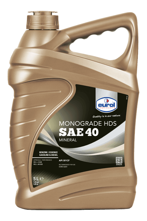 E101275-5L Eurol Monograde HDS SAE 40 - Afbeelding 1