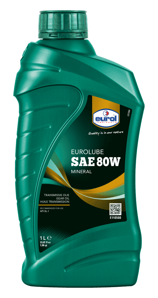 E110500-1L Eurol Eurolube SAE 80W GL1 - Afbeelding 1