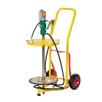 Pneumatische vetpomp set met wielen voor vat 18-30kg